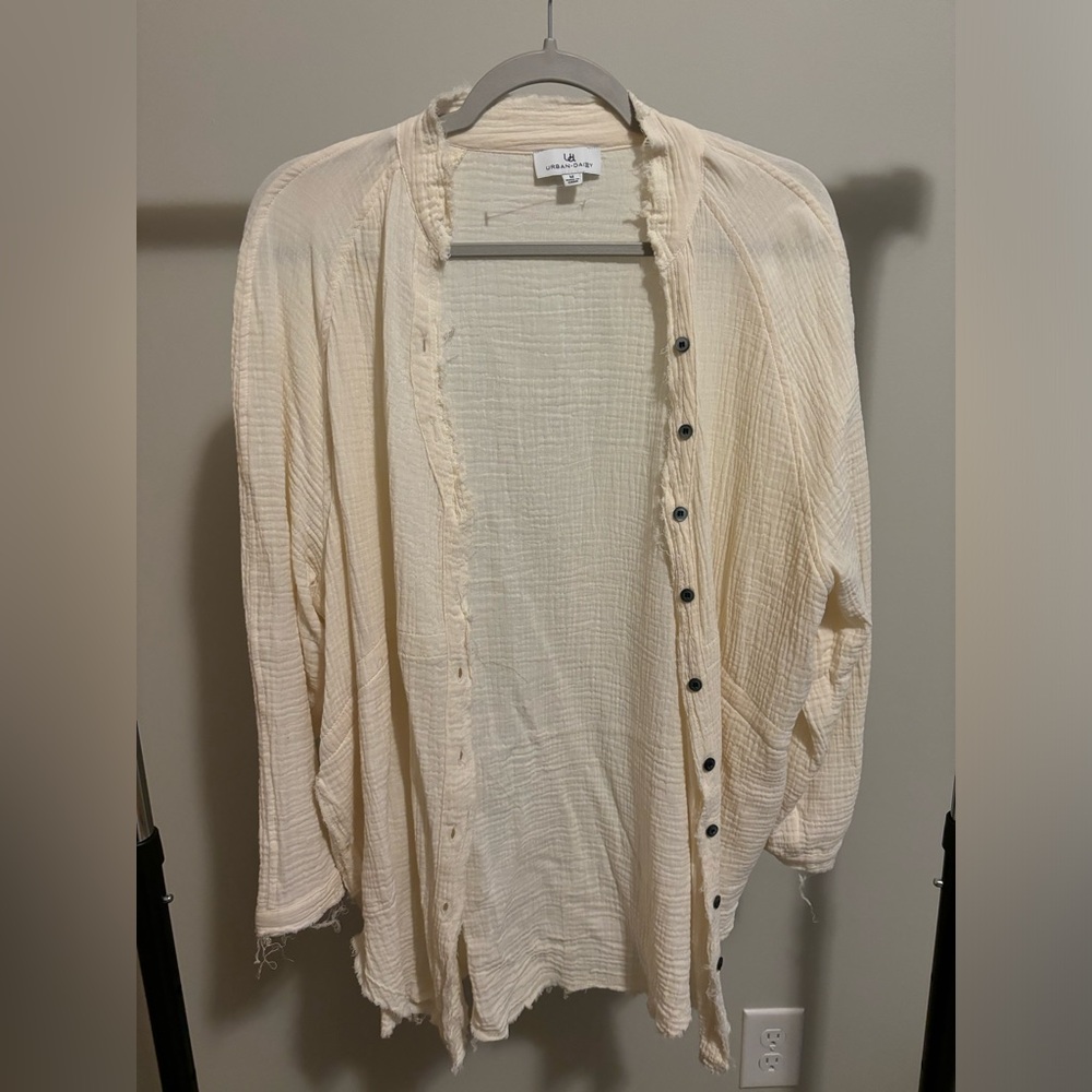 Cream Gauze tunic - Size M